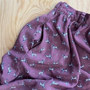 Wild Fable Dalmatian Dogs and Bones Printed Mini Skirt in Purple Size XS
